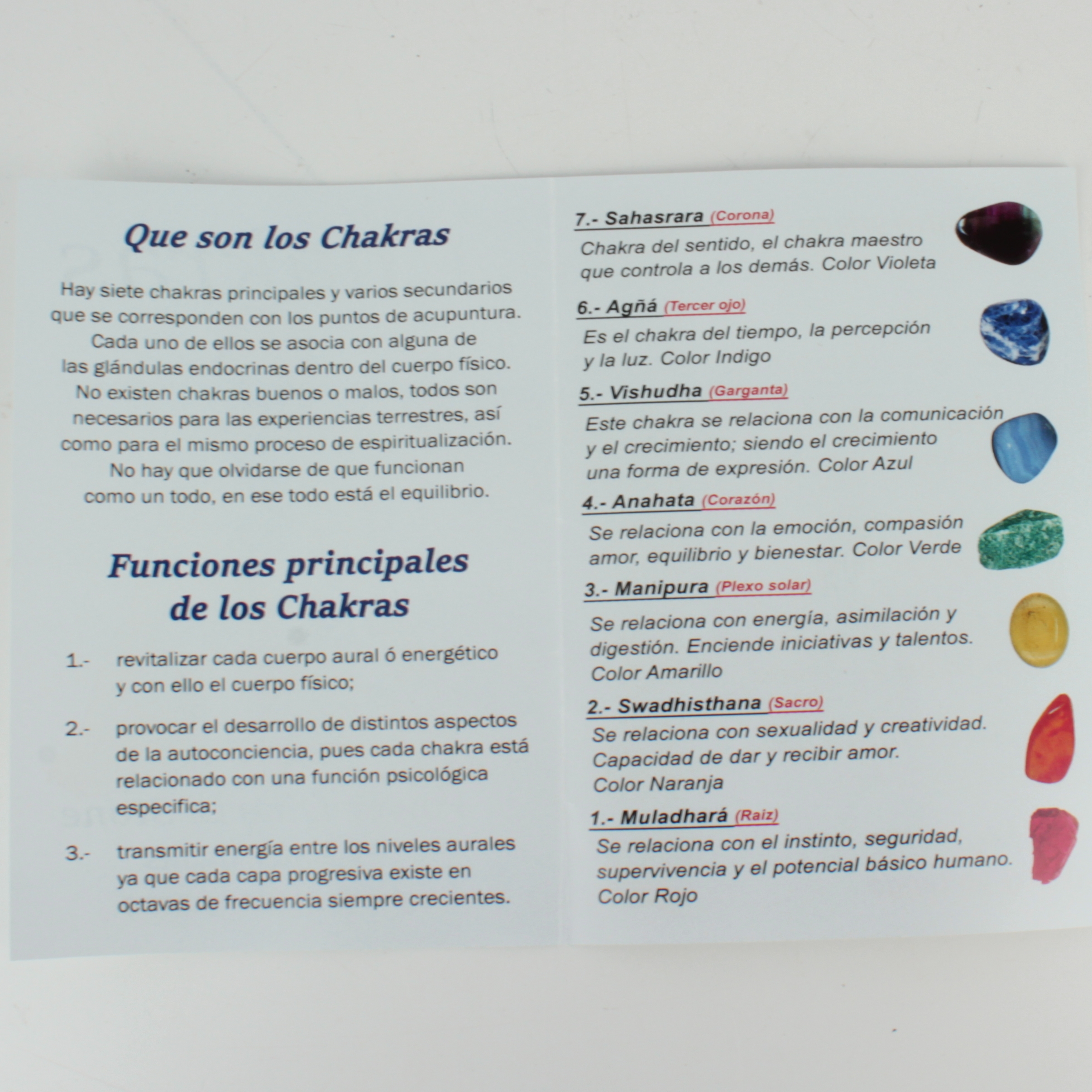 Set de 7 Chakras en Rodado Plano - Imagen 5