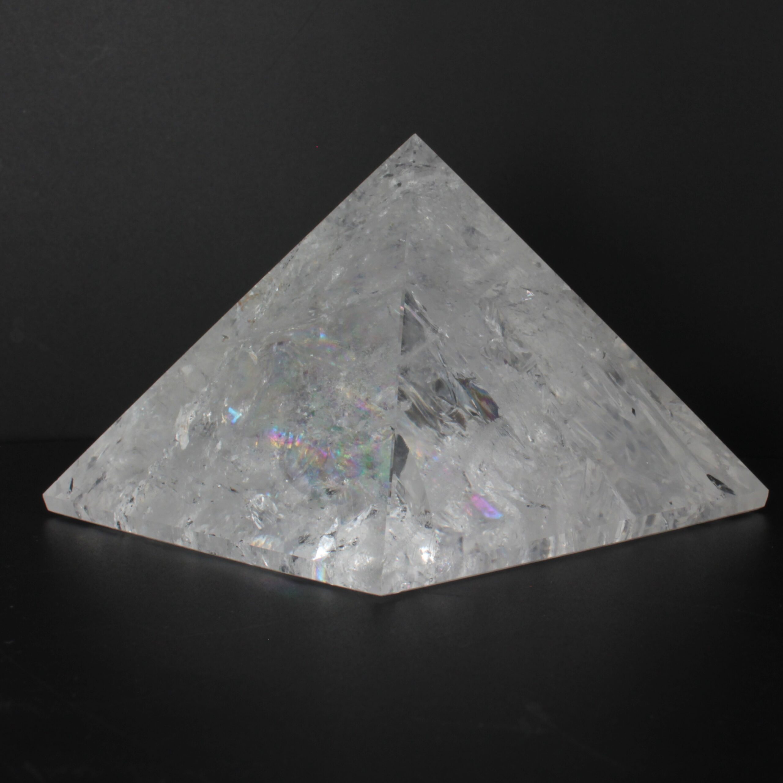 Pirámide Cuarzo Transparente Natural Reiki Chakra Curativa Transparente